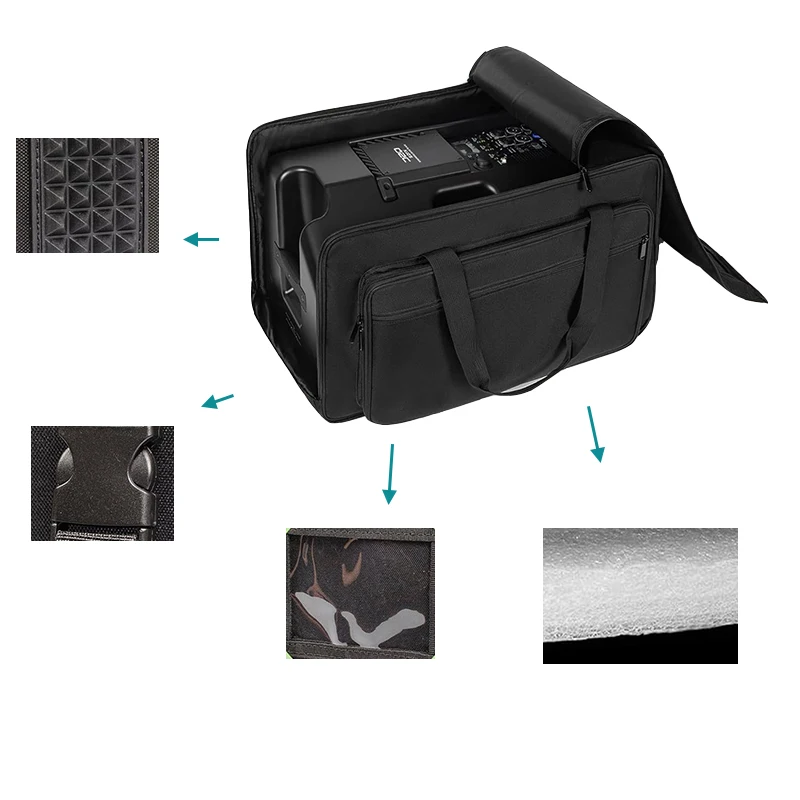 MESOEOCK Durable Black Bluetooth Speaker Bag with Handle Travel Speaker Carrying Bag for Jbl Bluetooth Speaker