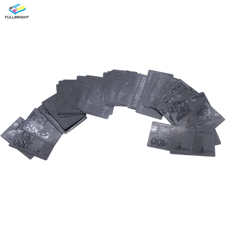 Customized black personalised jumbo playing cards set