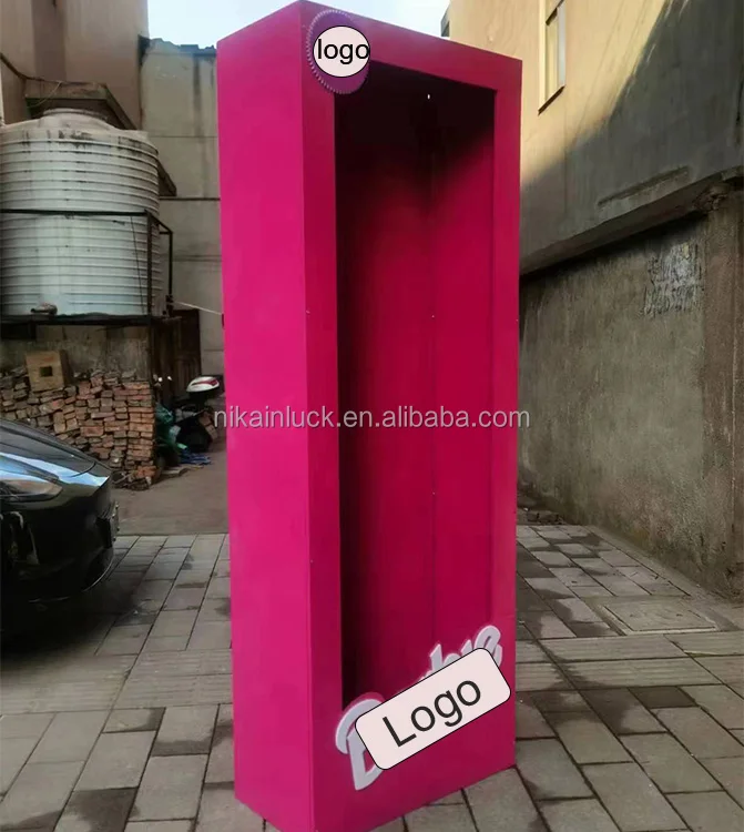 Wedding Decoration 360 Photo Booth Backdrop Stand Pink Metal Wedding Stage Shop Decoration Design Activities Display Box