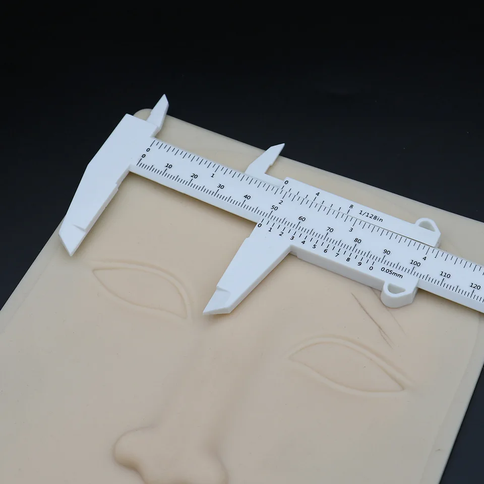 Small Vernier Caliper 80mm Plastic Ruler Tool 8cm Measure Beauty Jewelry Office Painting Calipers