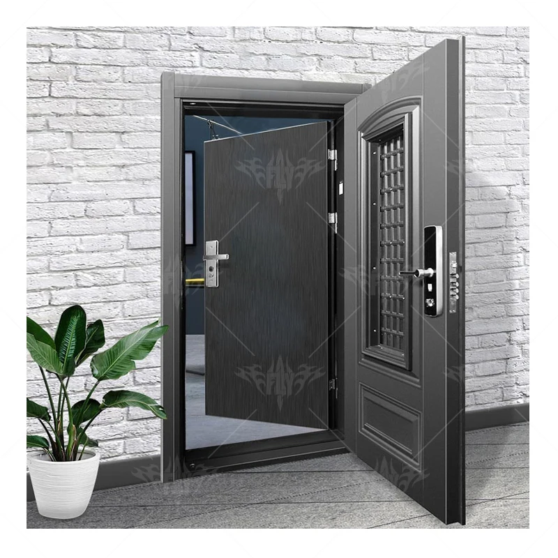 Security Doors Popular Style Metal Industrial Stainless Steel Entry Doors Swing 3D Model tof steel security door