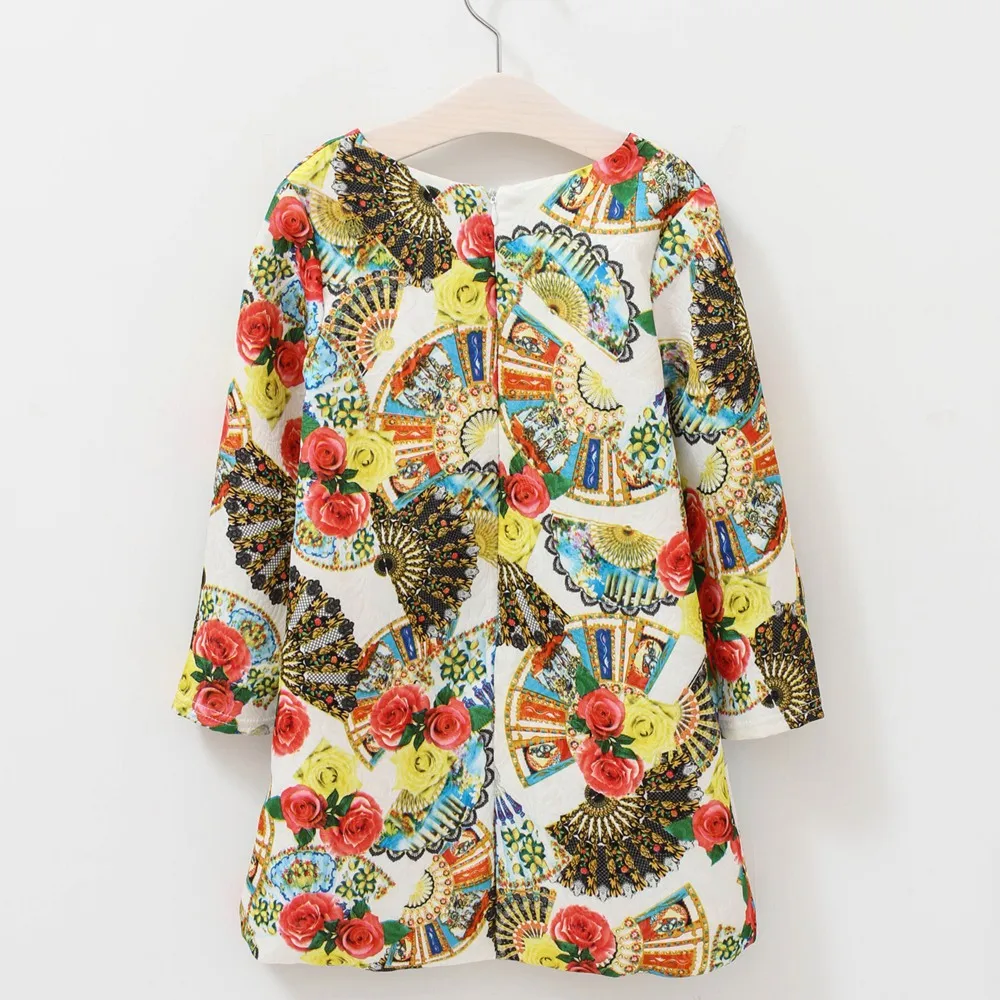 
Child floral long sleeve beautiful girl dresses 