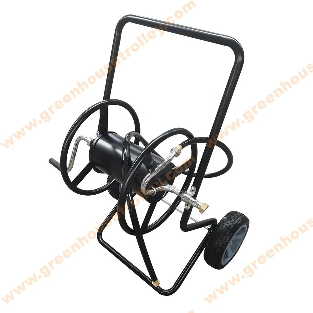 Hose Reel Trolley Water Hose Cart with 2 PU foam Wheels Heavy Duty Wheel Cart Lawn irrigation watering cart