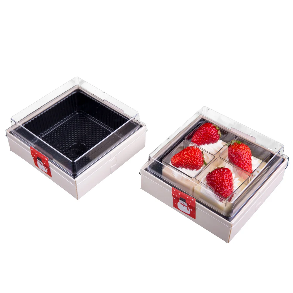 Japanese Style Take Away Disposible Collapsible Food Containers Wooden Cake Lunch Box Packaging for Food With Mini Wood Fork