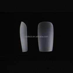 Super Thin Acrylic Soak Off No C Curve Matte Clear Full Cover Artificial Fingernails Square Gel Extension Nail Art Tips Kit