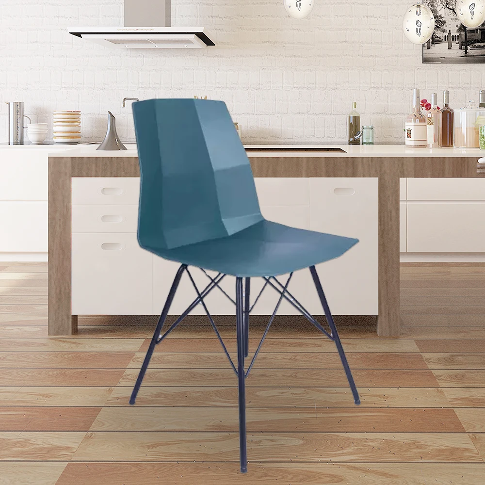 Cheap wholesale plastic dining room chair outdoor garden cafe chairs with metal legs