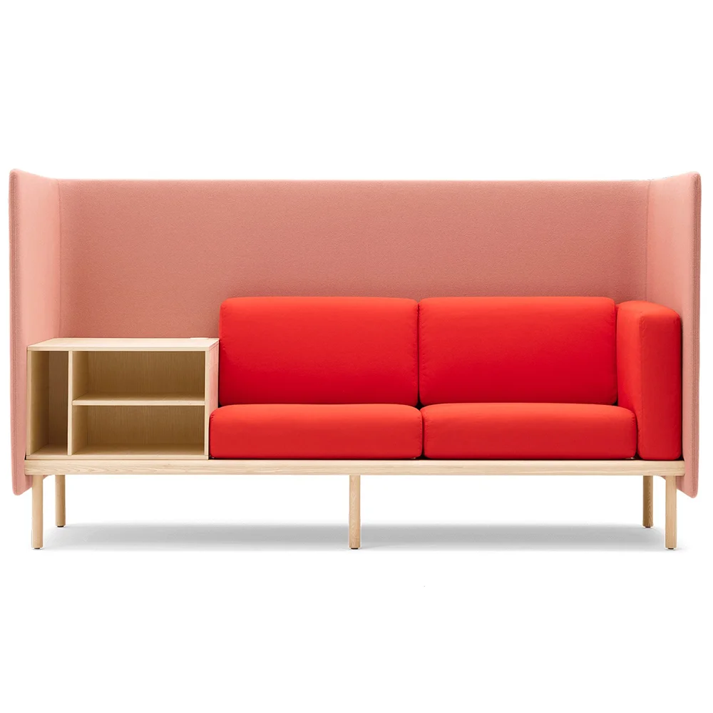 
North American Ash Good Privacy High Back Coconut Upholstery Fabric New York Dining Design Sofa 