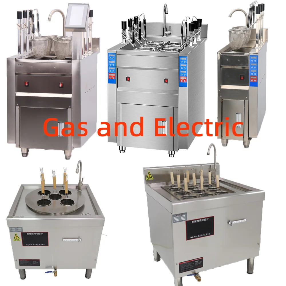 Commercial automatic lift 6 baskets noodle cooker electric noodle boiler noodle cooking machine For Kitchen Equipment
