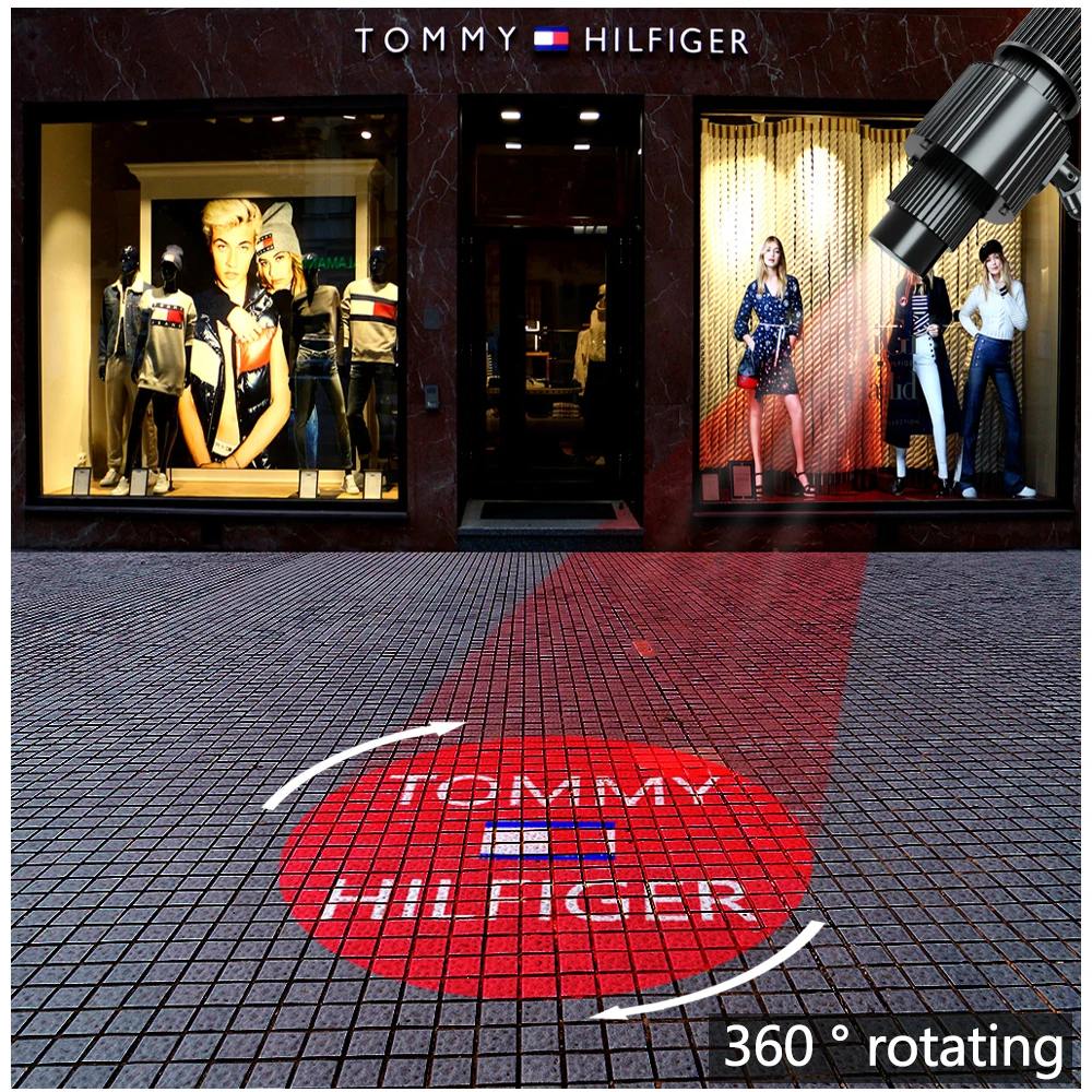 80W High Definition advertising projector Outdoor Waterproof Gobo Logo Projector Factory Logo Floor Projector Ce