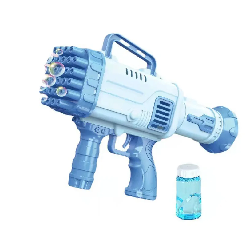 2023 New Promotional Gifts 32 Holes Rocket Bazooka Bubble Machine Bubble Gun Toys For Adults Children Outdoor Playing