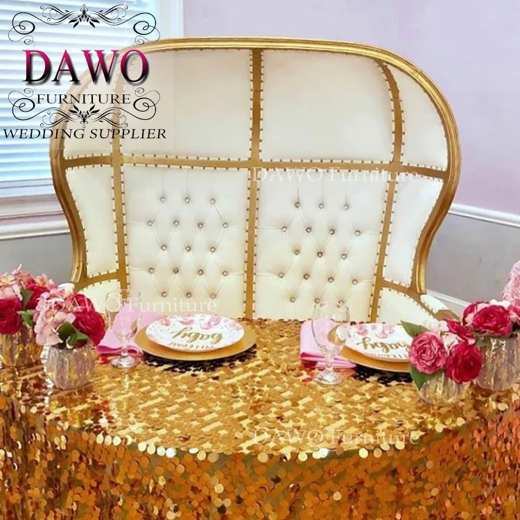 Bride and groom wedding sofa cheap high back chairs