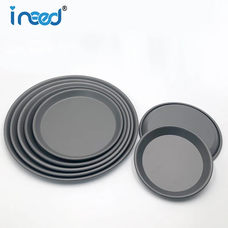 Aluminum Round Pizza Pan Non-stick Pizza Baking Tray With Multiple Size For Bakery