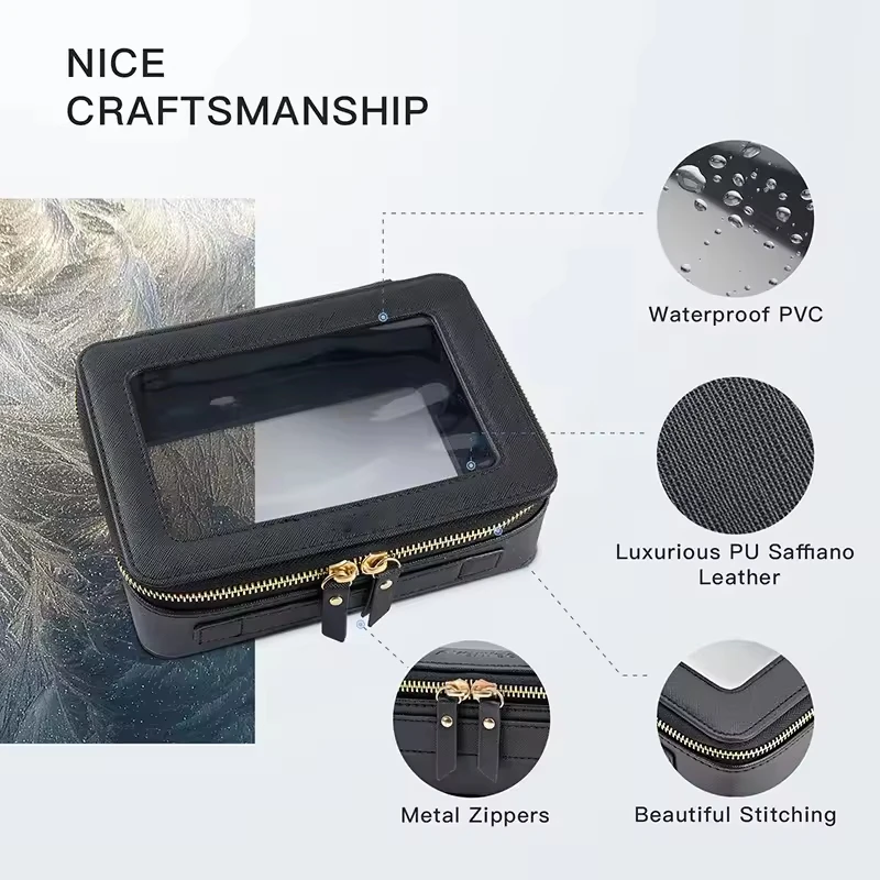 Transparent And Clear Multi-functional Handbag Can Hold Cosmetics And Accessories Small And Easy To Carry Makeup Bag