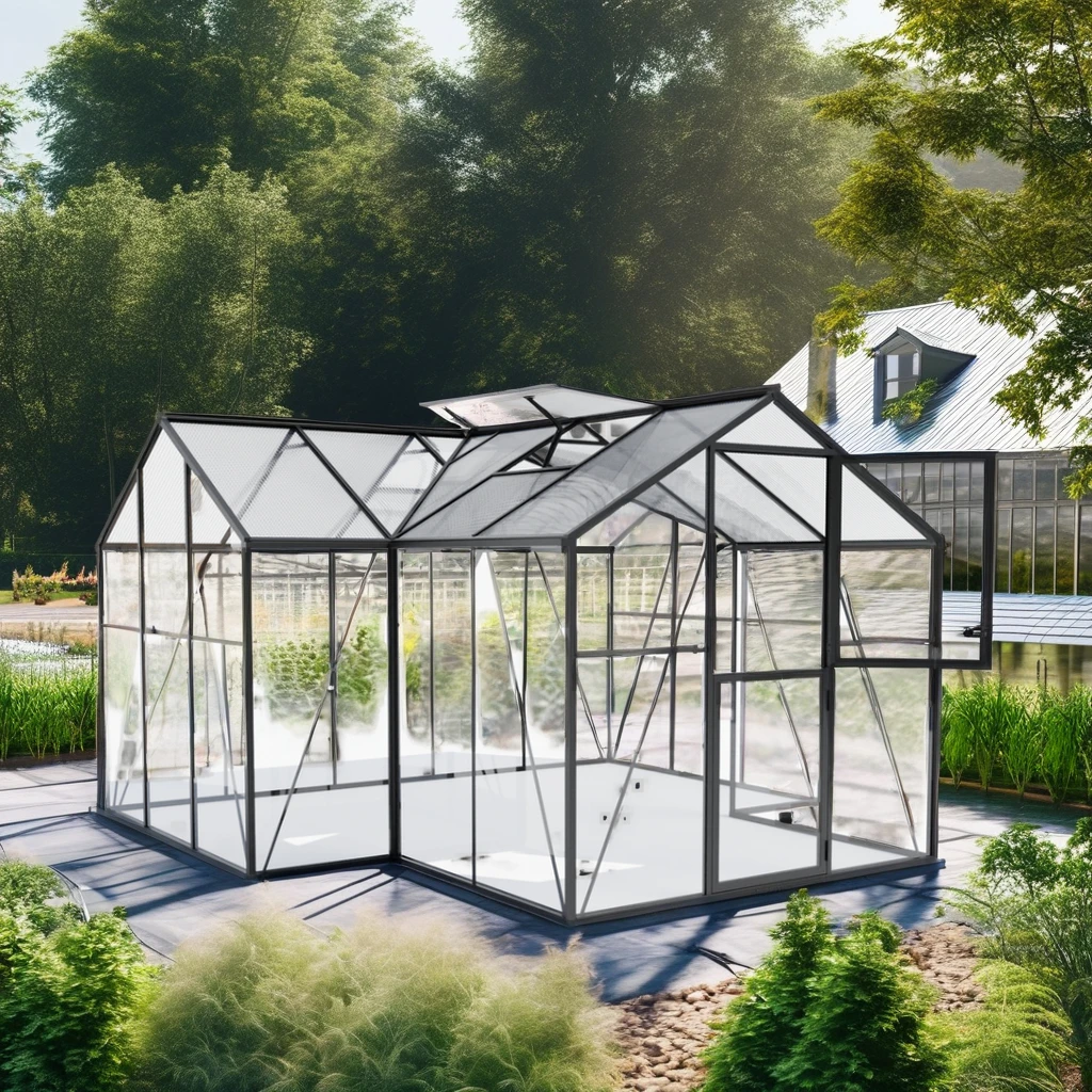Manufacturer Sale Modern Outdoor Modular Greenhouse Kit Commercial Aluminium Alloy Small Polycarbonate PC Sheet Plastic Shed