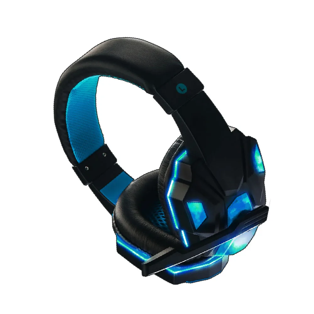 
GW001 Deep Bass USB PC stereo led wired game earphones with microphone gamer headphones gaming head gaming headset 