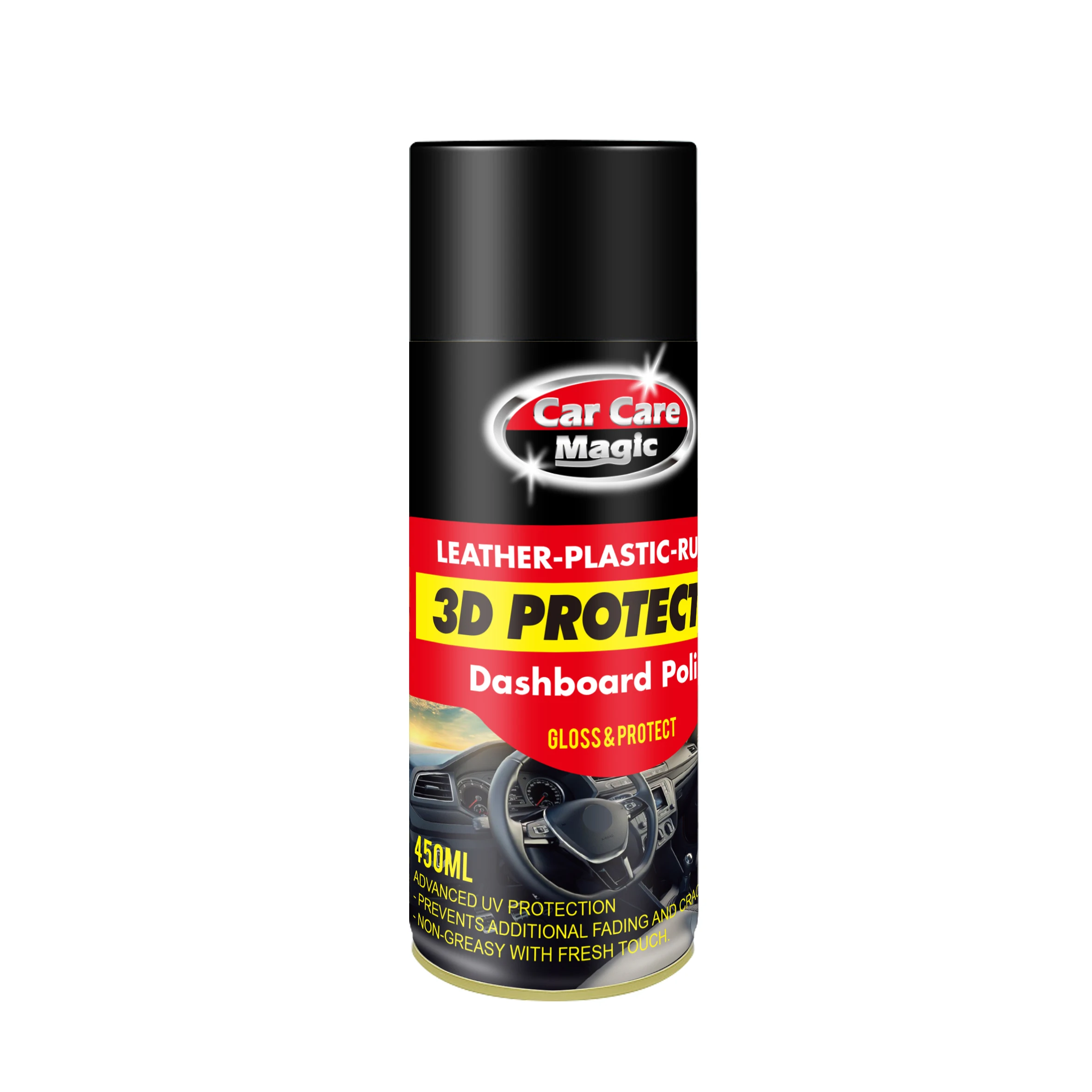 car care magic car detailing products 3D Protector for leather-plastic-rubber dashboard wax  polish spray