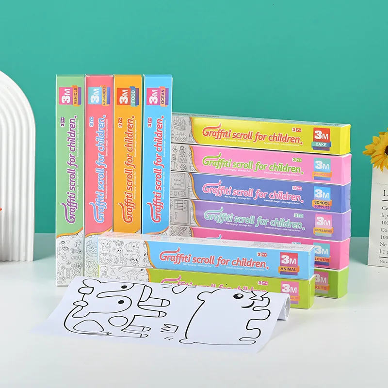 Drawing Paper for Kids DIY Painting Coloring Paper Roll for Toddler Arts and Crafts Gift for Class Home Birthday Party
