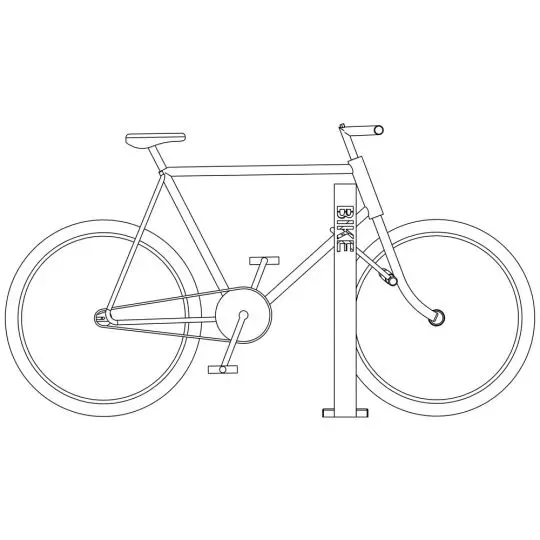 Indoor And Outdoor Parking Corten Steel Floor Bike Stand Bike Carrier Rack Bicycle