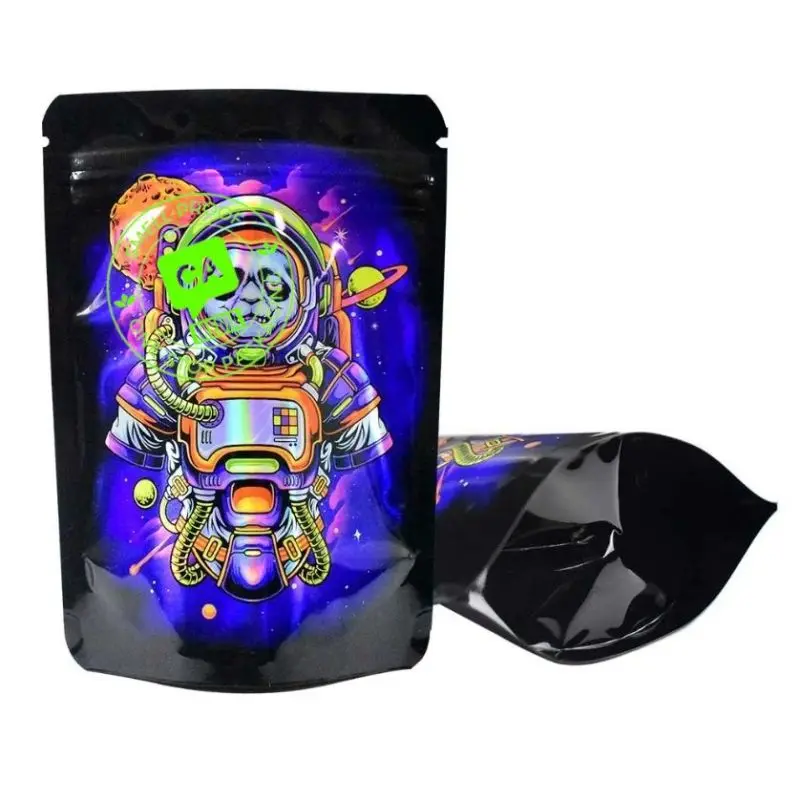 New Product Kush Packaging Gummy Edibles Tobacco Pouch Mylar Cookie Bags 3.5