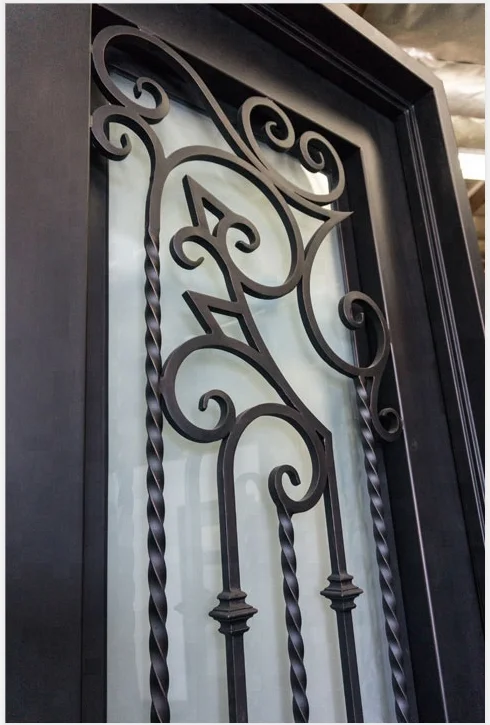 
Exterior Wrought Iron Doors Grill Door Design Guangzhou Manufacturer 