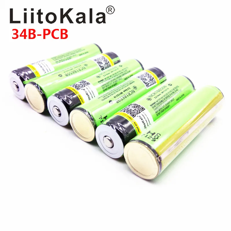 2019 new LiitoKala NCR18650B 18650 battery 3400 mAh 3.7V rechargeable Li-Ion battery protected PCB
