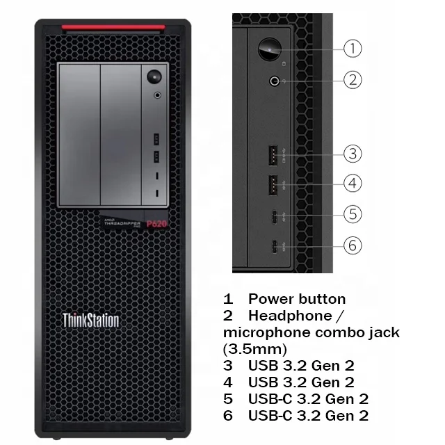 Lenovo Thinkstation P620 8G DDR4 ECC Memory 1T 1000W Power Workstation PC Computer