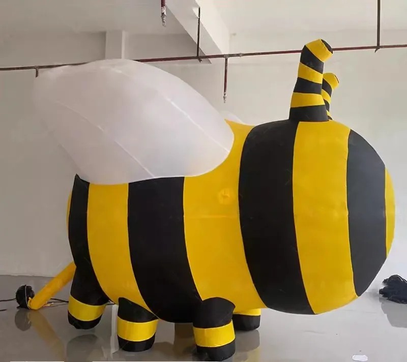 Display Decoration Custom Giant Inflatable Bee/inflatable Animal Honey /inflatable Stand Bee For Advertising Promotion