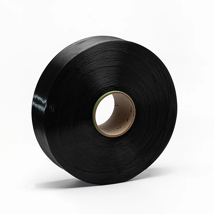 China AA Grade Polyester hot sale Manufacturer In stock 50D24F polyester POY filament Black polyester yarn