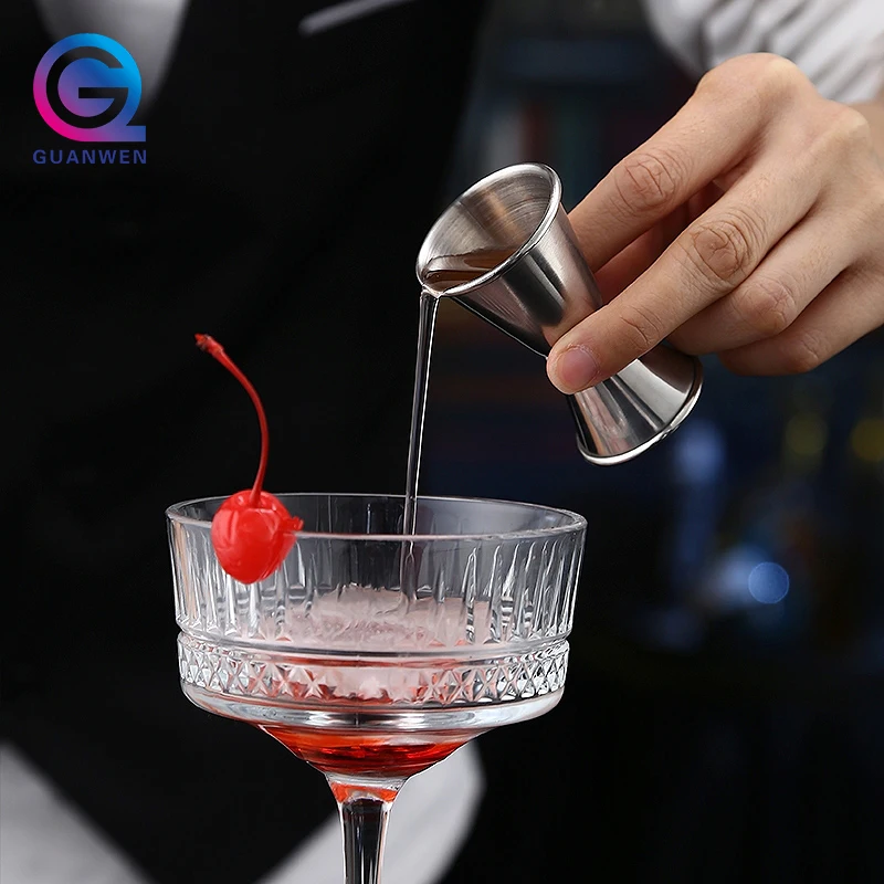 Jigger for Bartending Double Cocktail Premium 304 Stainless Steel 0.5 oz / 1 Oz. with Measurements Inside