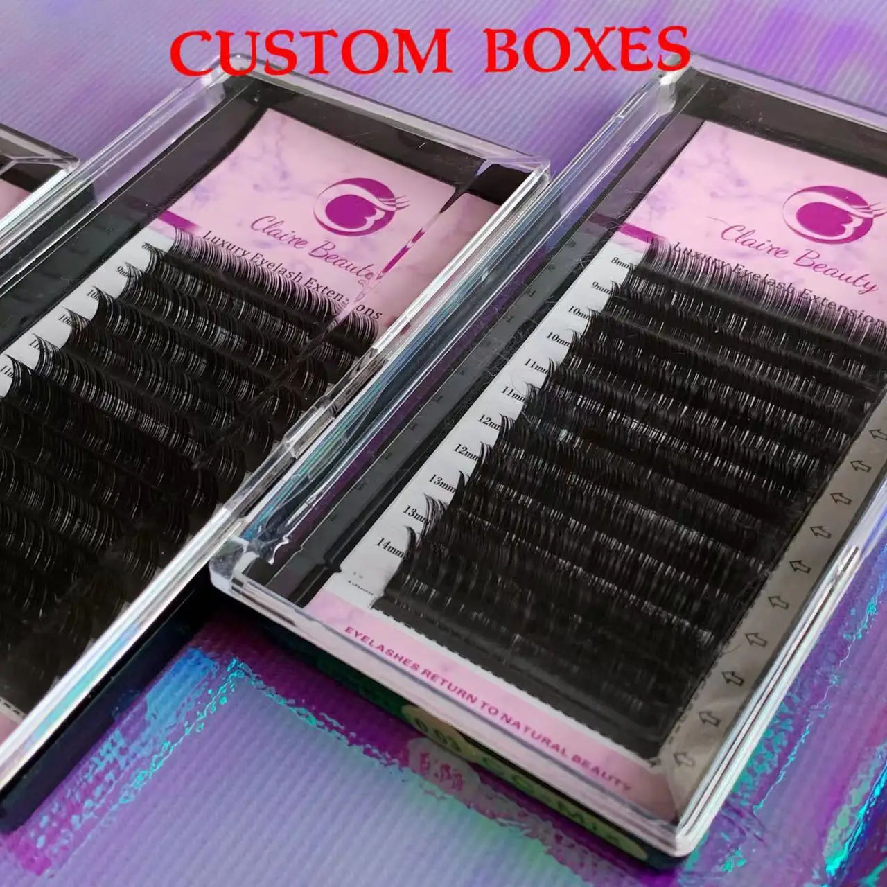 claire beauty mink eyelash material wholesale eyelash extension factory private label eyelash extensions