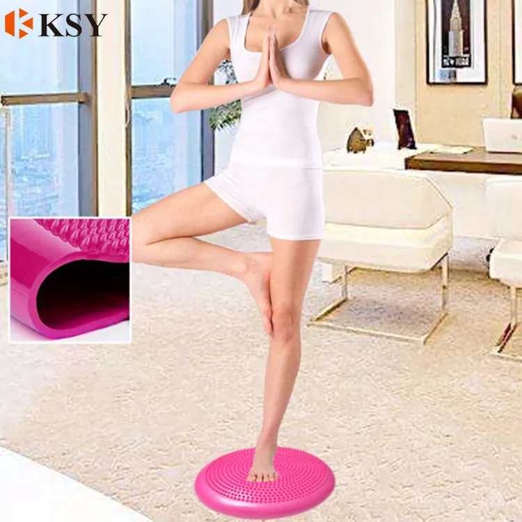 Home Yoga exercise Inflatable Massage mat Balance Disc Air Seat Cushion