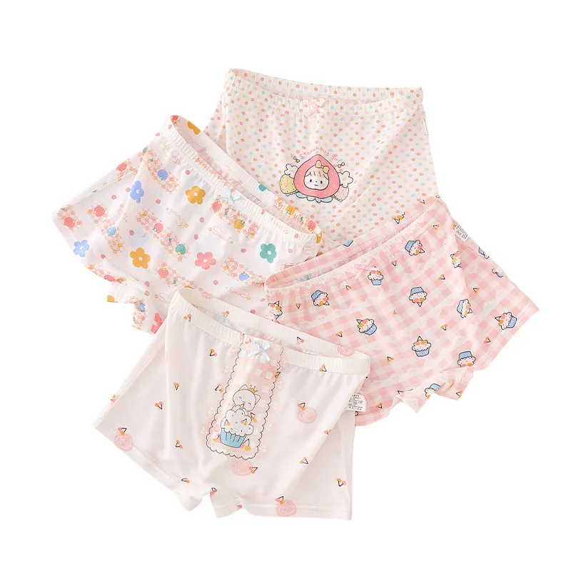 2024 new product baby girl preteen modal comfortable boxer underwear 0-14 years kids girls underwears