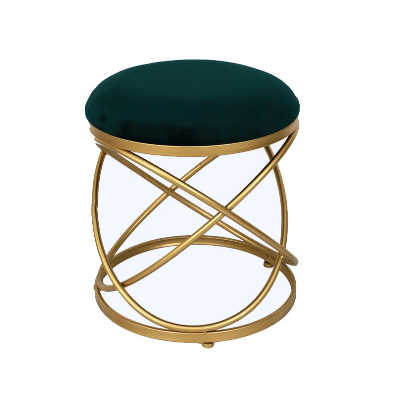 
modern household round metal stool with customized colors and soft cover 