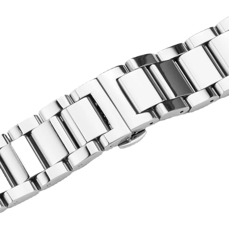 
22mm luxury shining Surface Stainless Steel smart Wrist solid Watch strap for smart watch band 