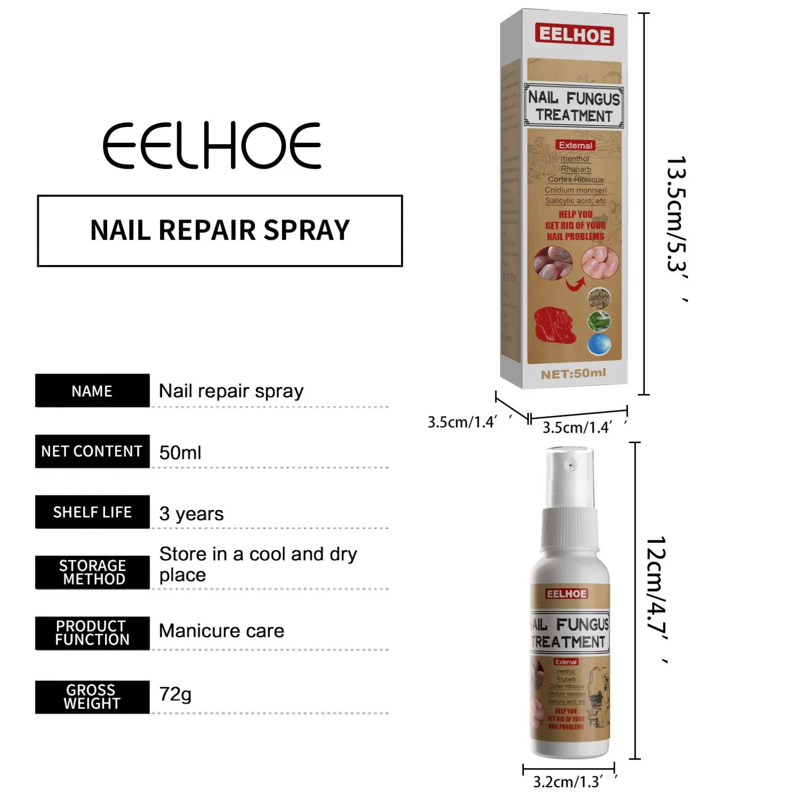 Costom Fungal Nail Repair Spray Nursing Treatment Anti-Infective Paronychia Onychomycosis Care  Foot Nail Fungus Removal Gel