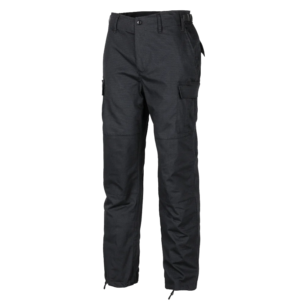 Heavy weight double knee Ripstop black security workwear trousers custom mens tactical security uniform pant