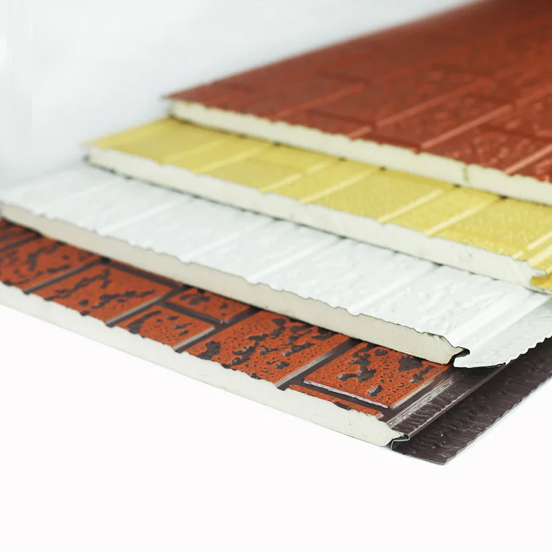 Exterior Wall Cladding Panels Rigid Polyurethane Foam Panel Faux Brick PU Sandwich Composite