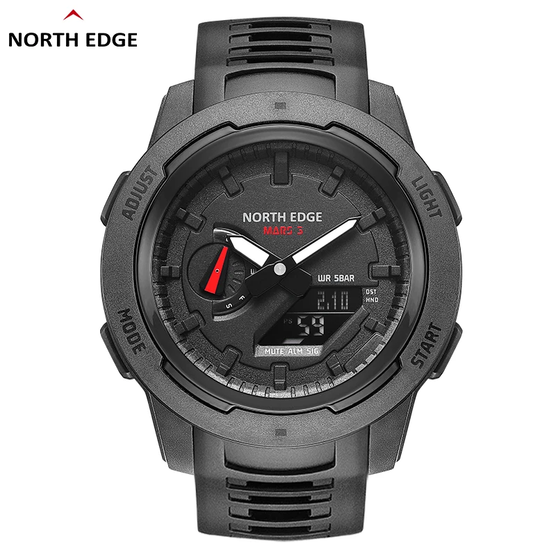 2023 NORTH EDGE New Outdoor Mountaineering AliExpress Hot Carbon Fiber Outdoor Sports Watch Waterproof 50M Smart Watch Mars 3