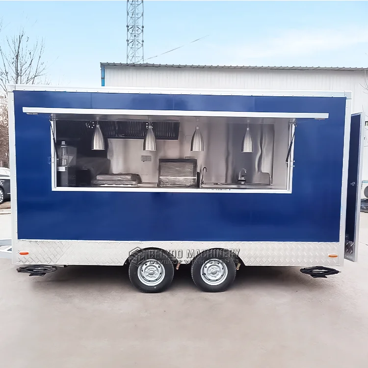 Custom Food Stall Fast Food Carts Coffee Trailer Taco Truck Pizza Van Mobile Bar Concession Food Trailer Foodtruck