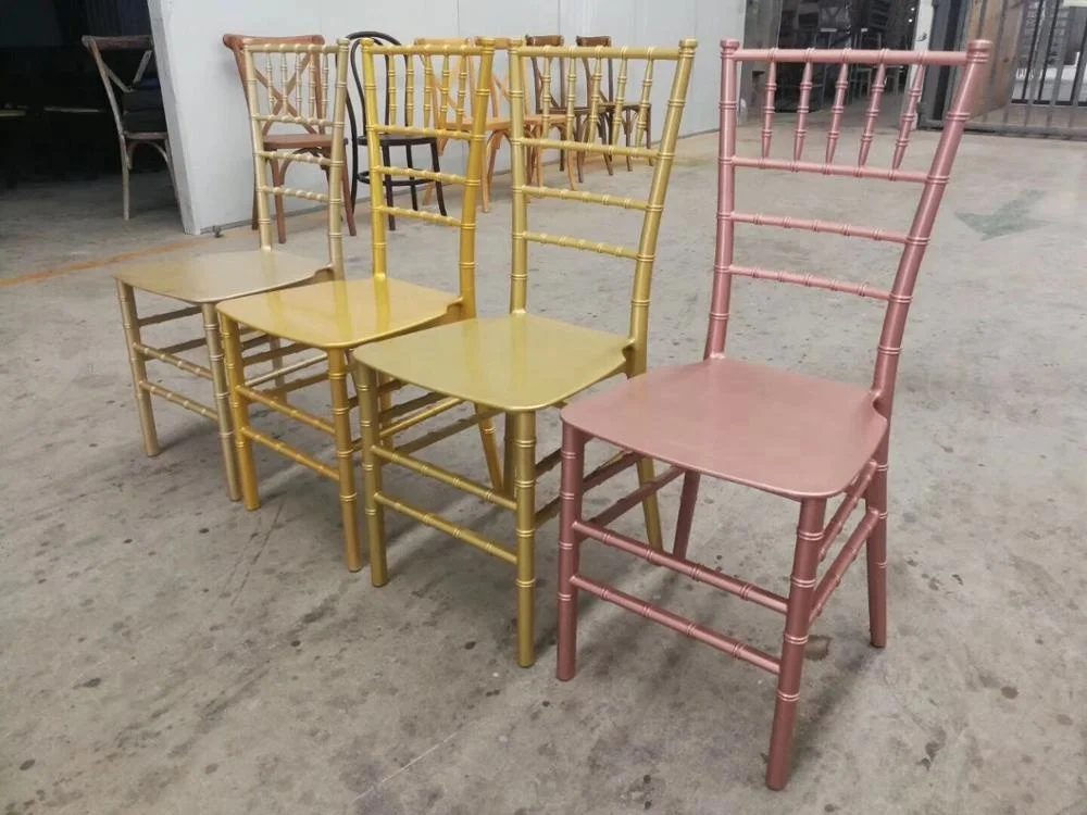 Event party rental wedding chairs made of polycarbonate with ivory and white cushion