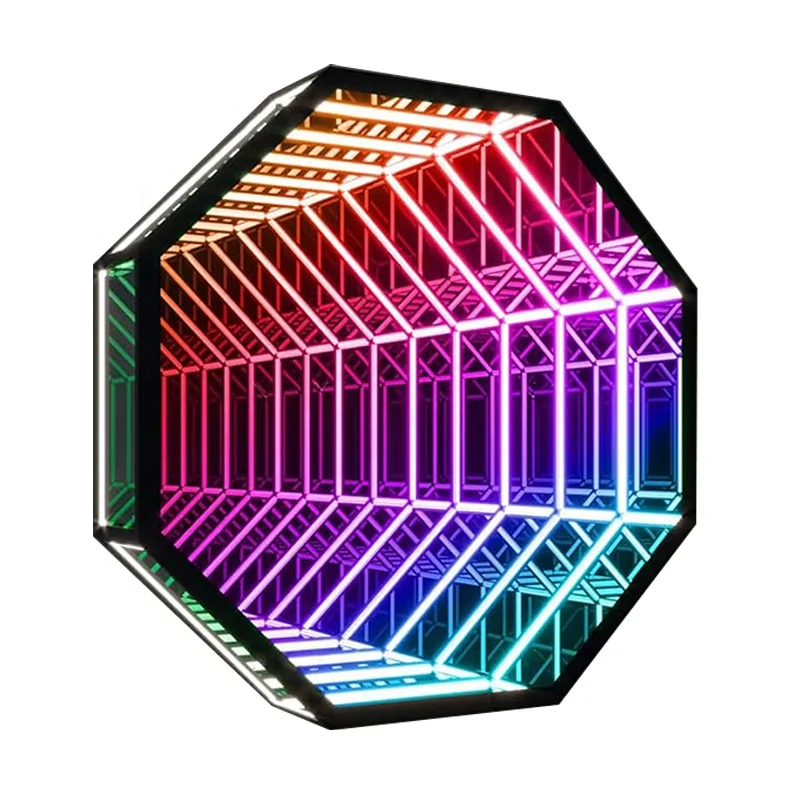 Manufacturer Customized High Quality Illuminated Panel 3D Effect Led Infinity Mirror Wall Decoration