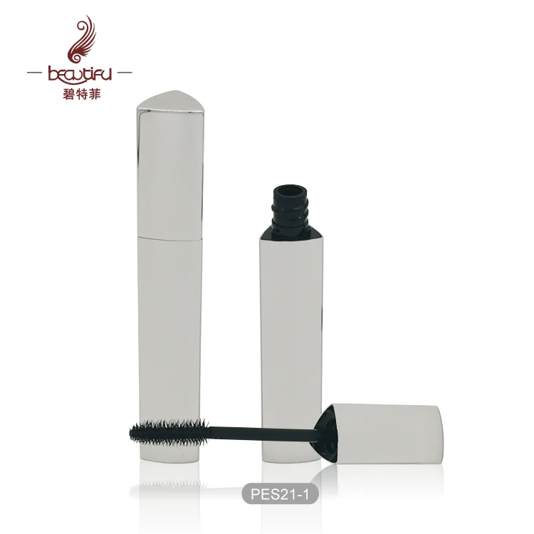 Unique triangle empty 8ml 10ml gloss gold aluminum eyelash and eyebrow enhancer serum tube packaging container bottle