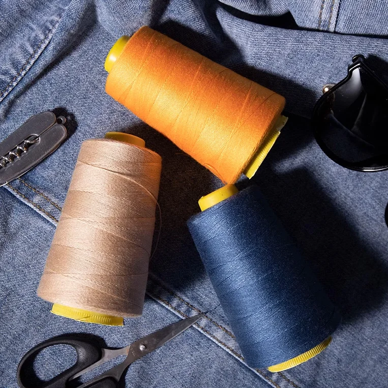 Wholesale Polyester Jeans Sewing Thread 20/2 20/3 For Denim