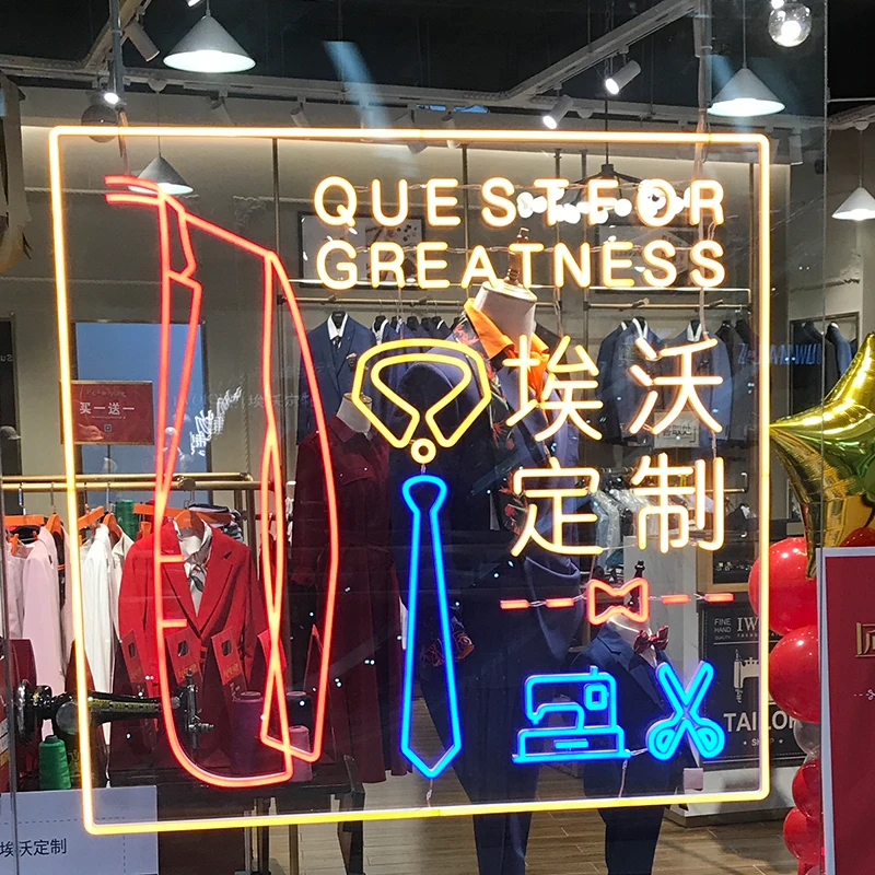 custom LED neon sign for shop , LED flex sign for store custom