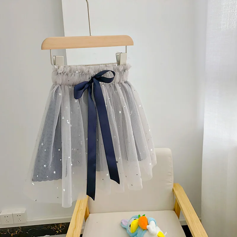 Ivy10045G New Star design baby girls tutu skirt glitter tulle kids mini skirt
