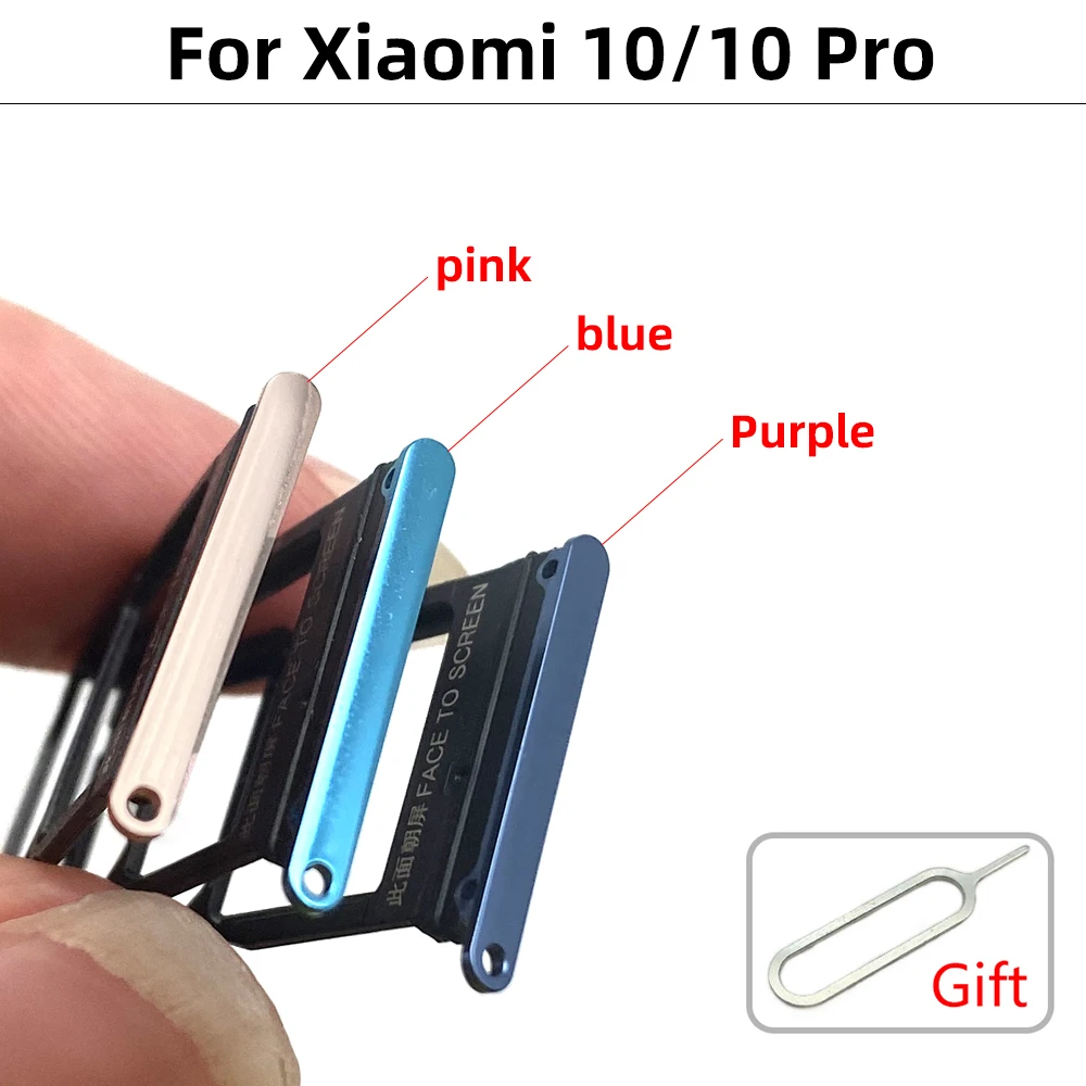 Sim Card Slot Tray Holder For Xiaomi Mi 10 10T Pro Lite SIM Card Tray Slot Holder Adapter Accessories Spare Parts Wholesale