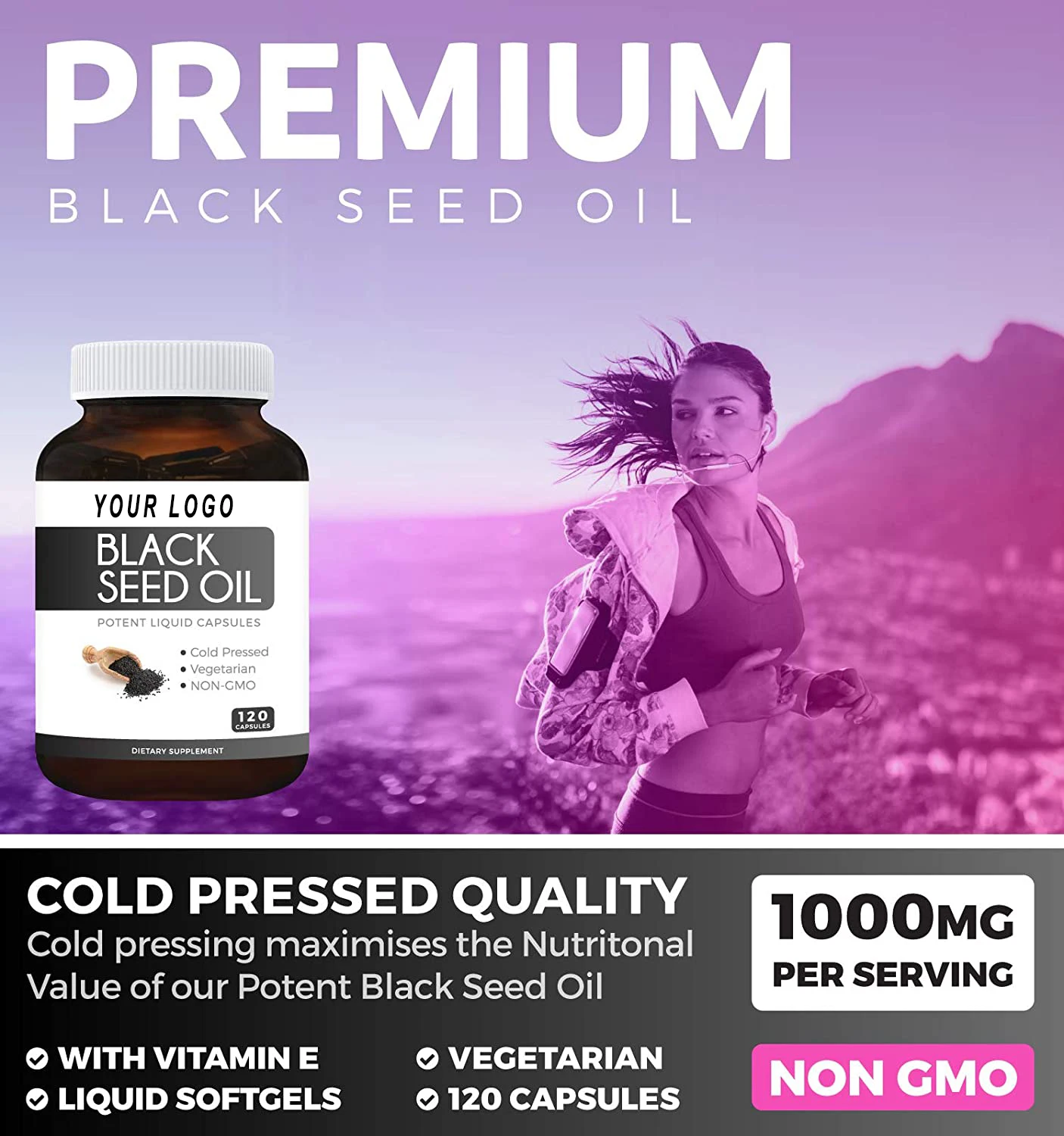 
Private Label Organic High Quality Cold Pressed Black Seed Oil Capsule For Relief Pain 