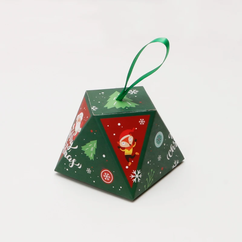 2023 custom single cupcake paper box for tree christmas crackers advent calendar packaging gift box