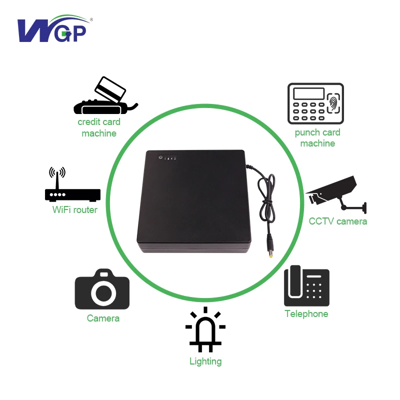 WGP UPS большой емкости DC 12 Вольт вольт 3A 111 ватт-час резервная батарея OEM Настройка мини-UPS для Wi-Fi маршрутизатора модемной камеры