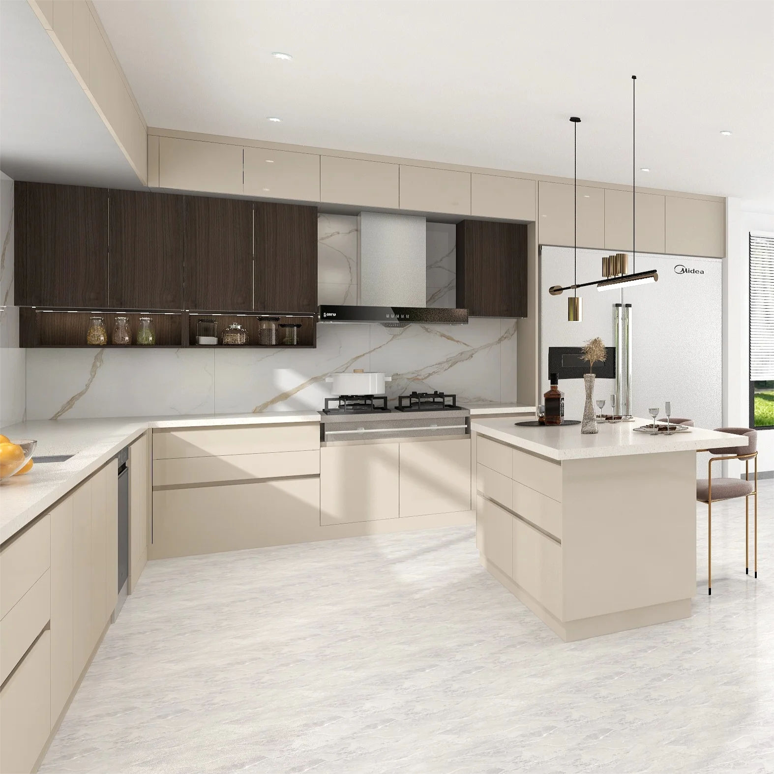 Kitchen Cabinet Kitchen Furniture White Furniture Cheap Modern Customize Design Cupboard Set Kitchen Cabinet